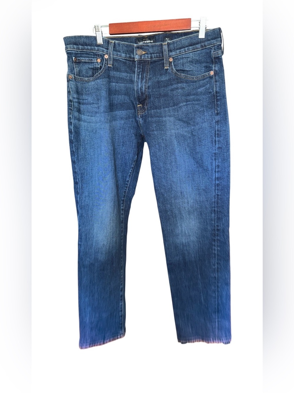 Lucky Brand Men’s Straight Jeans‎ - Medium Blue Wash Size 34X30
